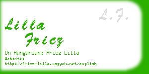 lilla fricz business card